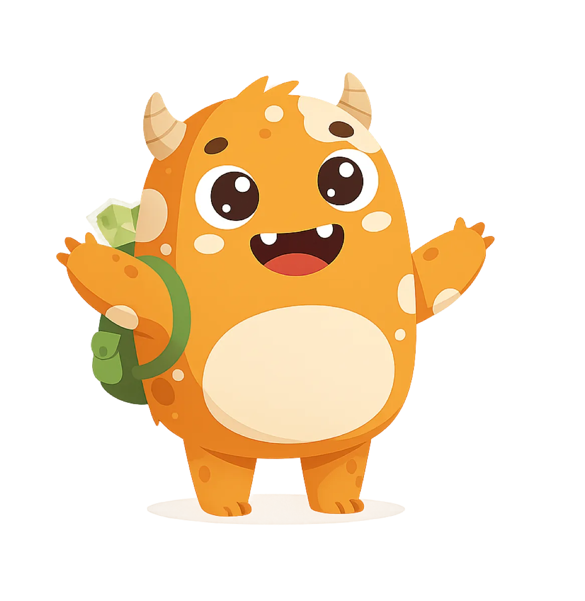 MonsterPin curious explorer mascot